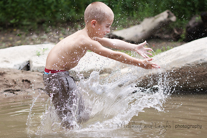 boy makes a giant splash