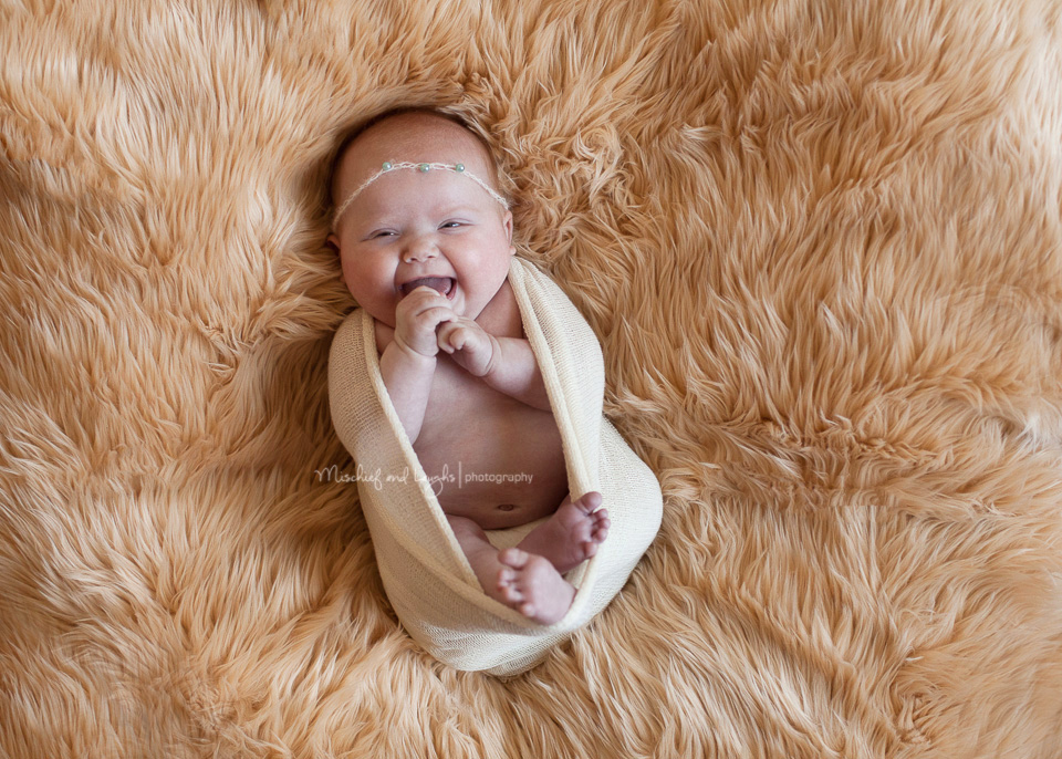 Mischief and Laughs Photography » swaddledthreemonthbaby Mischief