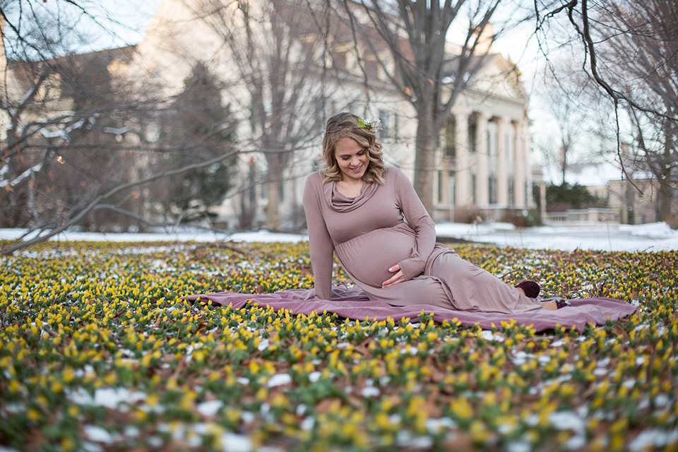 Rochester Maternity Photos at Eastman Museum, Styled Maternity session