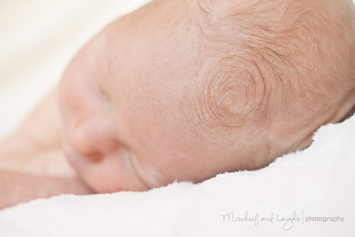 hair swirl on a newborn baby