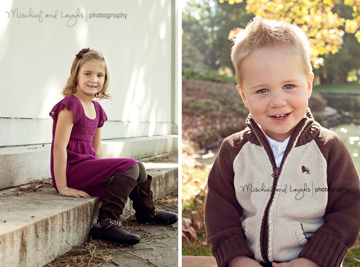 Brother and sister portraits
