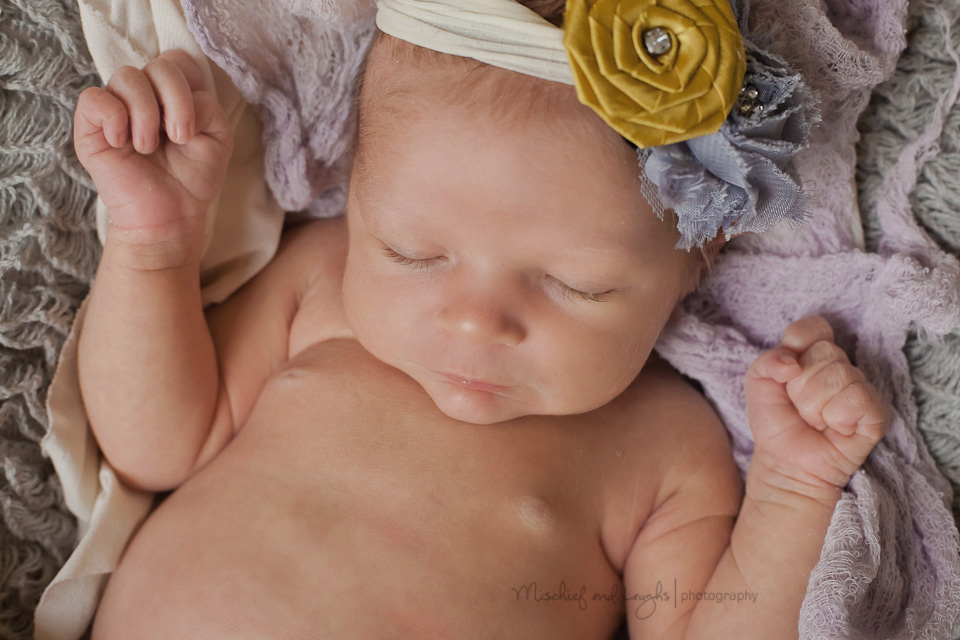 Baby girl with gray yellow and purple, cincinnati OH