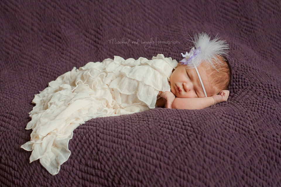 purple pictures of newborn baby girl