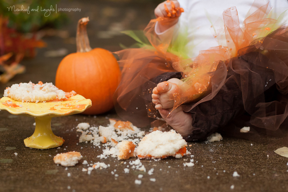 Halloween Themed Cake Smash Outdoors, Mischief and Laughs Photography, Cincinnati