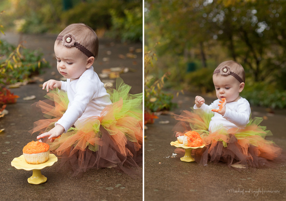 Halloween Themed Cake Smash Outdoors, Mischief and Laughs Photography, Cincinnati