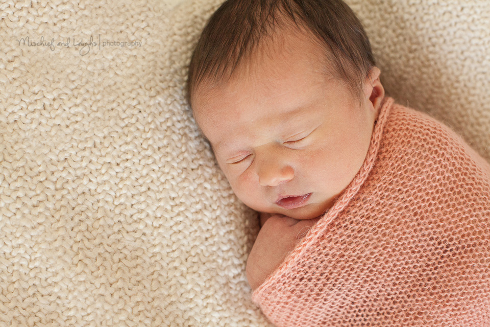 Newborn baby girl, Mischief and Laughs Photography, Cincinnati OH