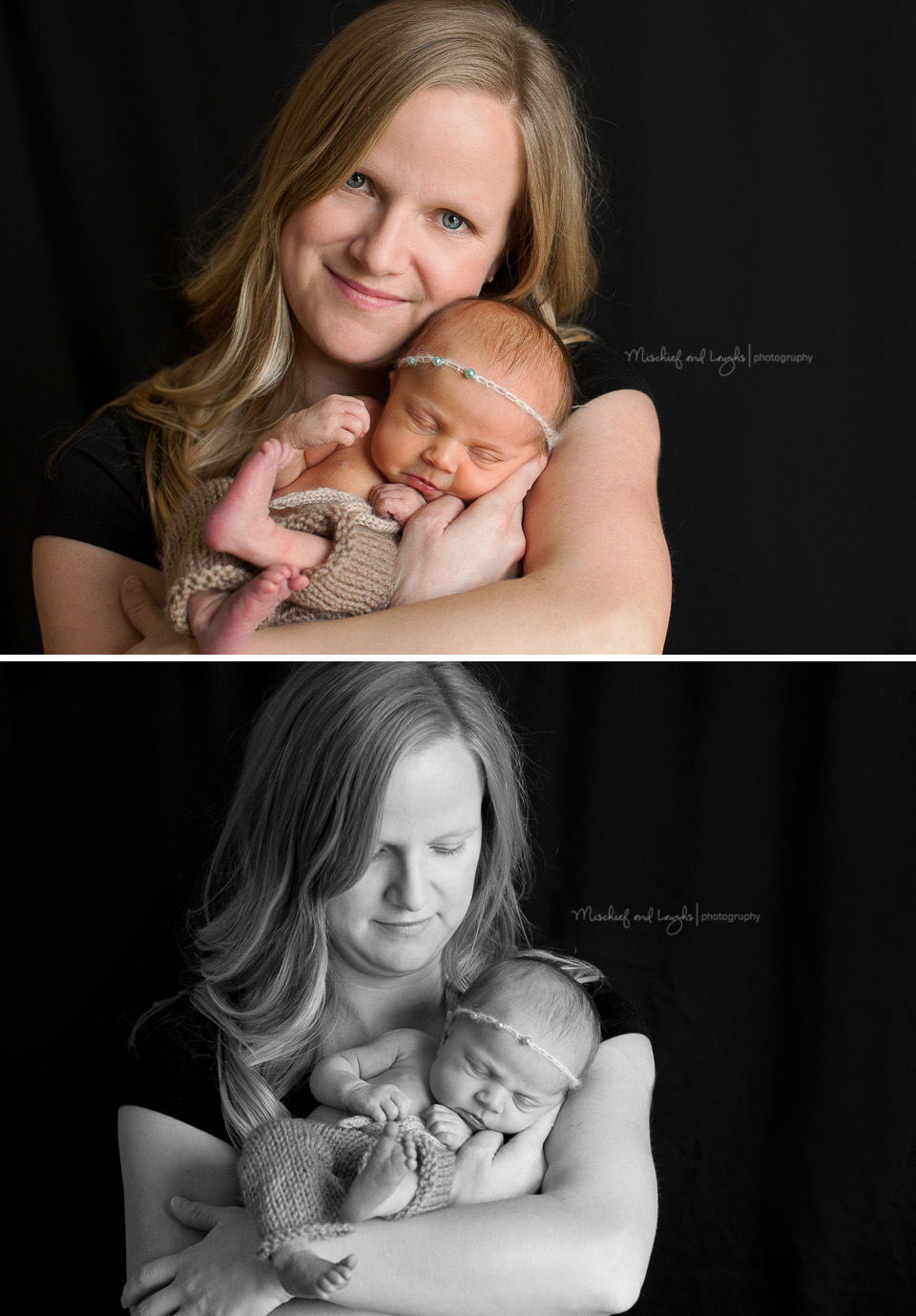 Mom and Newborn baby. Mischief and Laughs Photography, Cincinnati OH