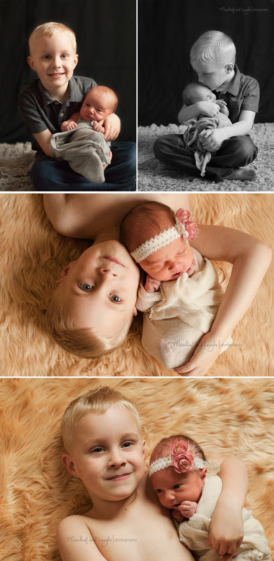 Big brother and Newborn. Mischief and Laughs Photography, Cincinnati OH