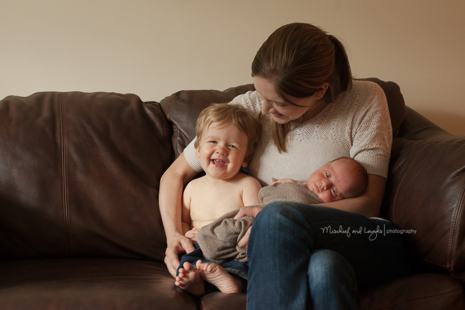 Newborn photos in Cincinnati, Mischief and Laughs Photography