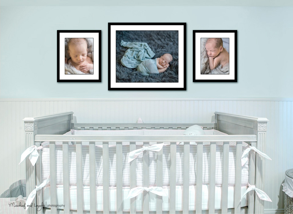 Newborn baby framed wall art gallery, nursery ideas