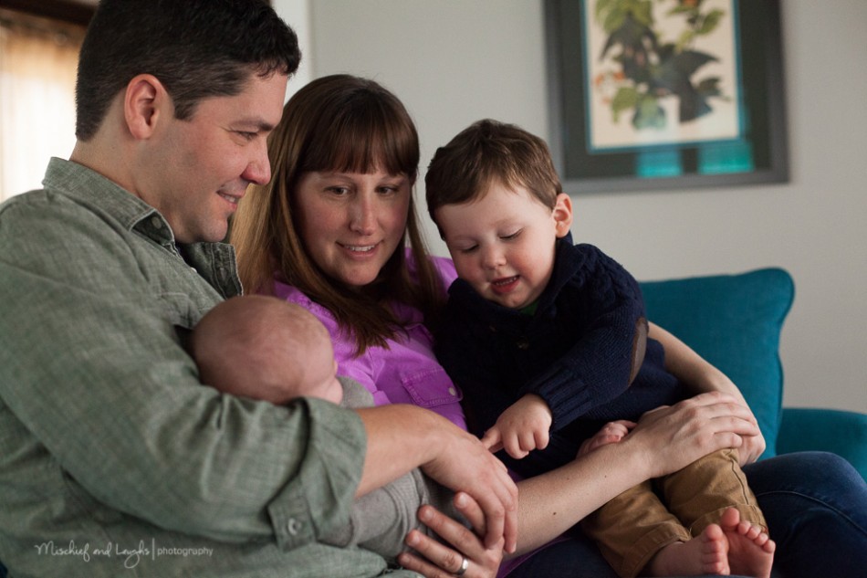 In home newborn photos, cincinnati newborn photographer, Mischief and Laughs