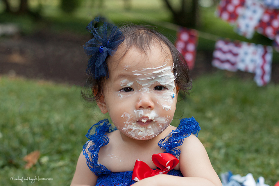 messy cake face