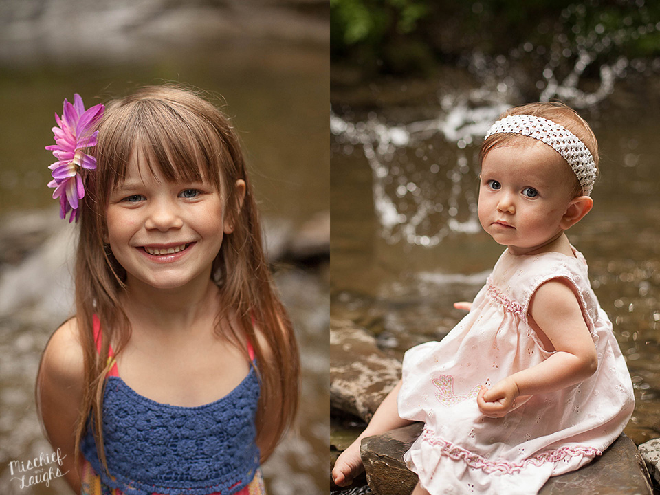 Finger Lakes family photographer, Outdoor photos in a creek