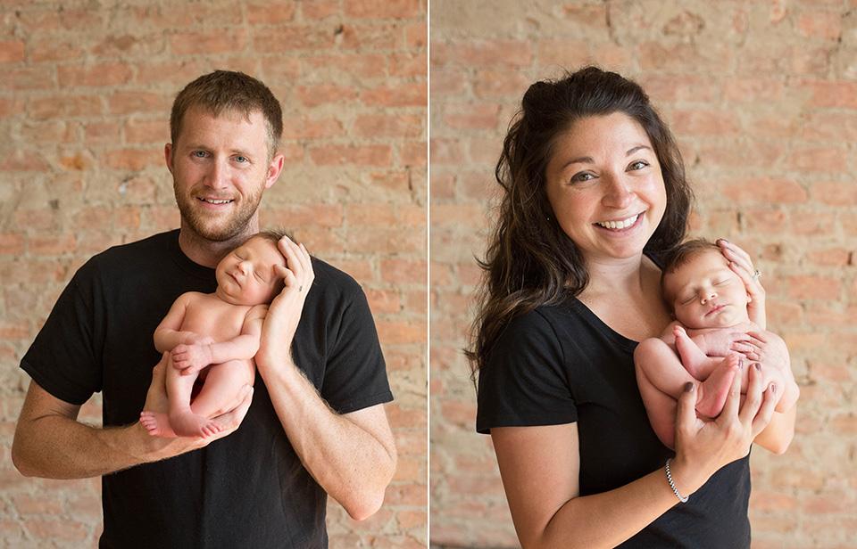 Newborn with parents, Rochester Newborn Photographer, Mischief and Laughs Photography