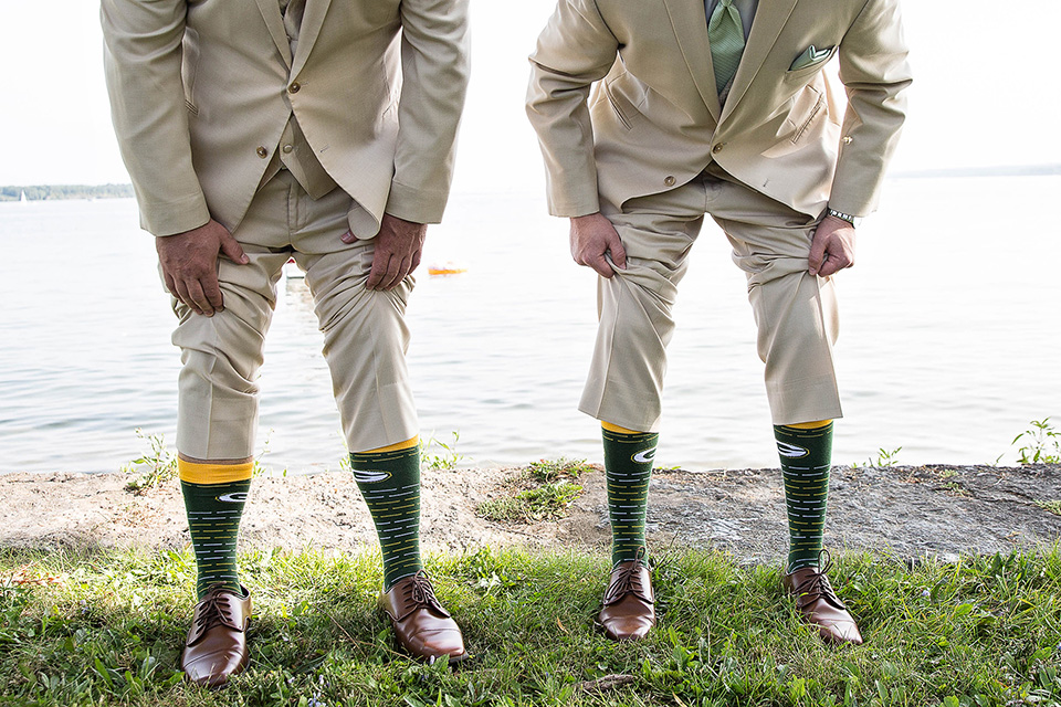 matching socks green bay packers, Finger Lakes wedding photographer