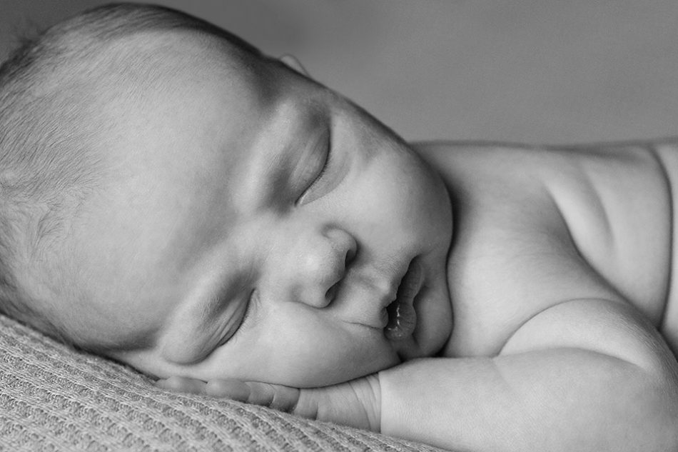 black and white newborn details photo