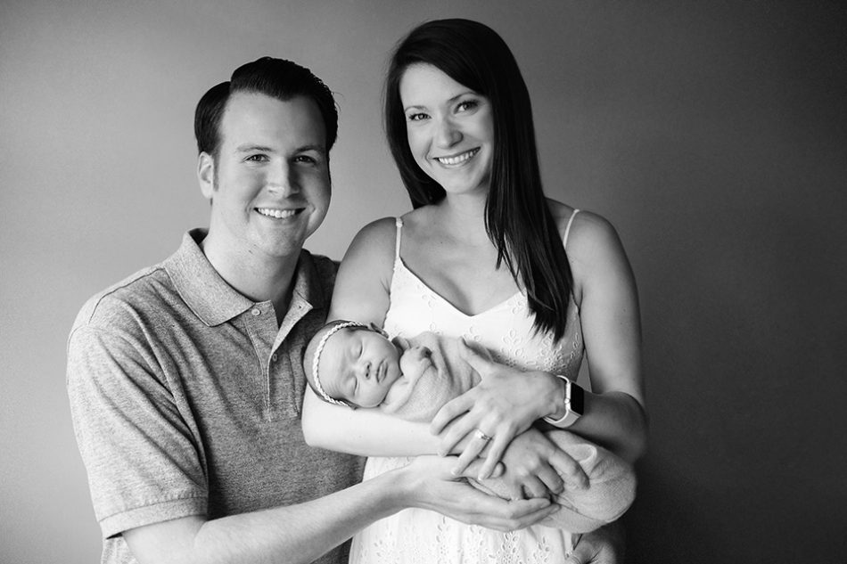 Parents with newborn, Cincinnati baby photographer