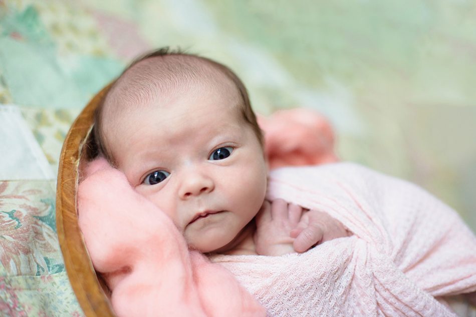 Baby smiling, Cincinnati OH Newborn Photographer 