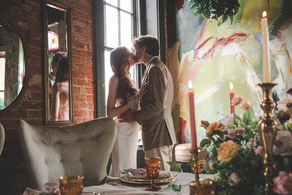 Urban romantic wedding inspiration from Covington KY venue