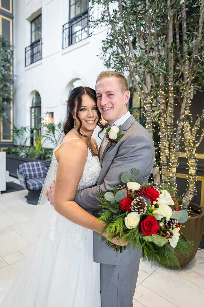 wedding portraits inside the Lytle Park hotel cincinnati oh