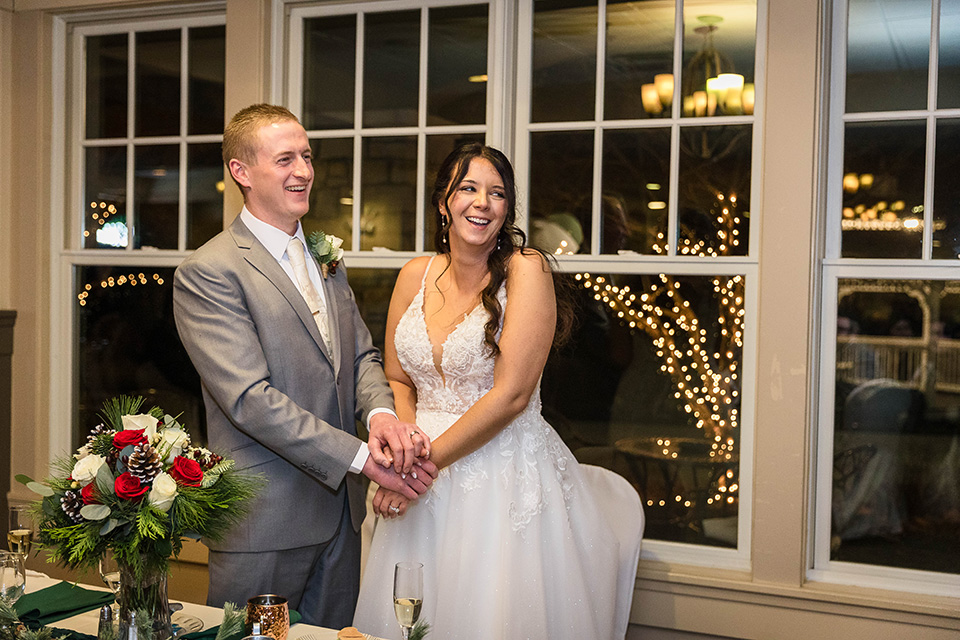 bride and groom during their reception
