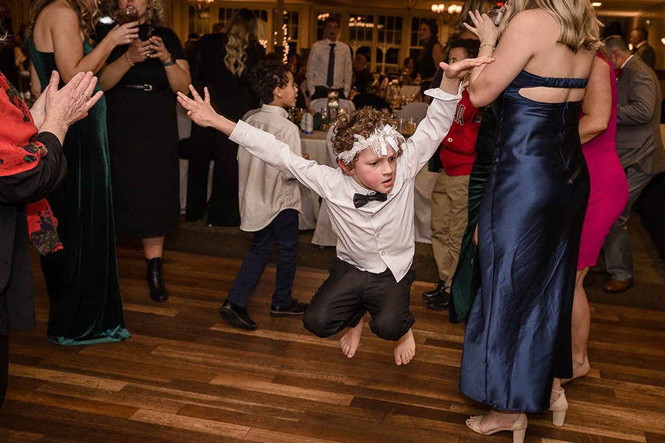 children dancing at the reception